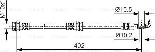 BOSCH 1987481a46 - Тормозной шланг autosila-amz.com