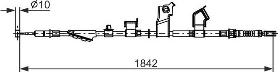 BOSCH 1 987 482 911 - Тросик, cтояночный тормоз autosila-amz.com