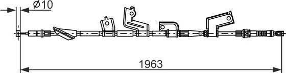 BOSCH 1 987 482 912 - Тросик, cтояночный тормоз autosila-amz.com