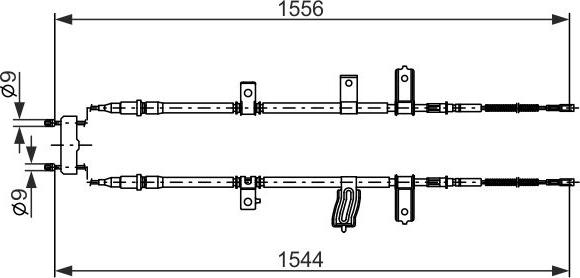 BOSCH 1 987 482 926 - Тросик, cтояночный тормоз autosila-amz.com