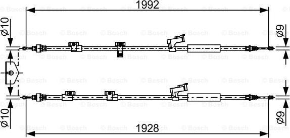 BOSCH 1 987 482 494 - Тросик, cтояночный тормоз autosila-amz.com