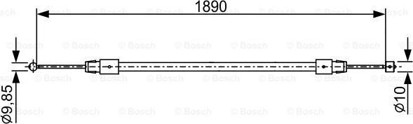 BOSCH 1 987 482 444 - Тросик, cтояночный тормоз autosila-amz.com