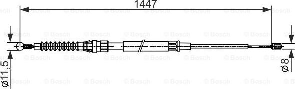 BOSCH 1 987 482 445 - Тросик, cтояночный тормоз autosila-amz.com