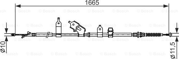 BOSCH 1 987 482 440 - Тросик, cтояночный тормоз autosila-amz.com