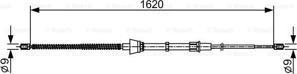 BOSCH 1 987 482 448 - Тросик, cтояночный тормоз autosila-amz.com