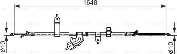 BOSCH 1 987 482 442 - Тросик, cтояночный тормоз autosila-amz.com