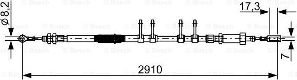 BOSCH 1 987 482 447 - Тросик, cтояночный тормоз autosila-amz.com