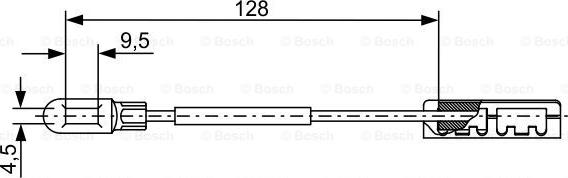 BOSCH 1 987 482 452 - Тросик, cтояночный тормоз autosila-amz.com