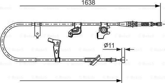 BOSCH 1 987 482 466 - Тросик, cтояночный тормоз autosila-amz.com