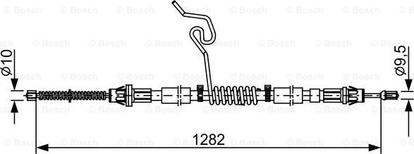 BOSCH 1 987 482 462 - Тросик, cтояночный тормоз autosila-amz.com