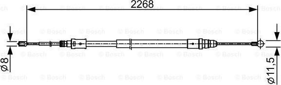 BOSCH 1 987 482 409 - Тросик, cтояночный тормоз autosila-amz.com