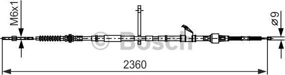 BOSCH 1 987 482 402 - Тросик, cтояночный тормоз autosila-amz.com