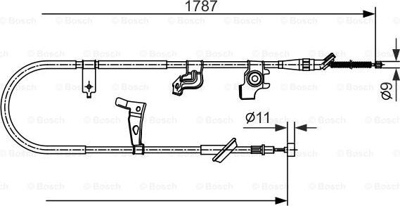 BOSCH 1 987 482 435 - Тросик, cтояночный тормоз autosila-amz.com