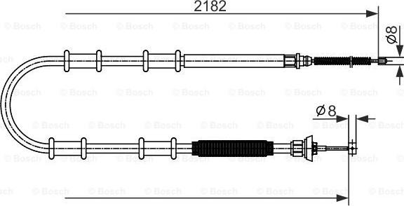 BOSCH 1 987 482 594 - Тросик, cтояночный тормоз autosila-amz.com