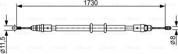 BOSCH 1 987 482 549 - Тросик, cтояночный тормоз autosila-amz.com