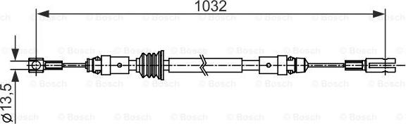 BOSCH 1 987 482 548 - Тросик, cтояночный тормоз autosila-amz.com