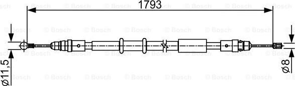 BOSCH 1 987 482 550 - Тросик, cтояночный тормоз autosila-amz.com