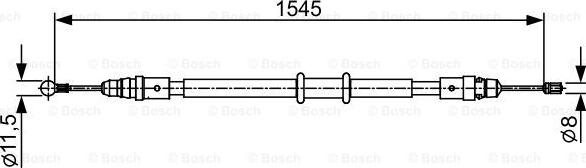 BOSCH 1 987 482 551 - Тросик, cтояночный тормоз autosila-amz.com