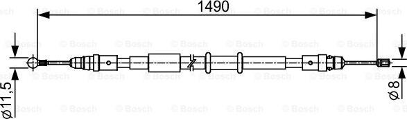 BOSCH 1 987 482 553 - Тросик, cтояночный тормоз autosila-amz.com