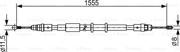 BOSCH 1 987 482 552 - Тросик, cтояночный тормоз autosila-amz.com