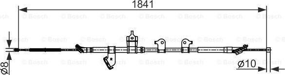 BOSCH 1 987 482 568 - Тросик, cтояночный тормоз autosila-amz.com