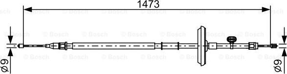 BOSCH 1 987 482 505 - Тросик, cтояночный тормоз autosila-amz.com