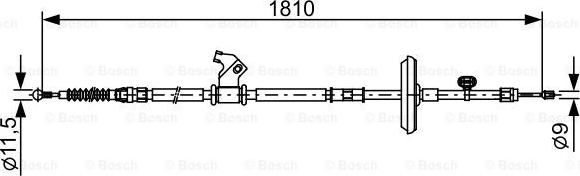 BOSCH 1 987 482 507 - Тросик, cтояночный тормоз autosila-amz.com