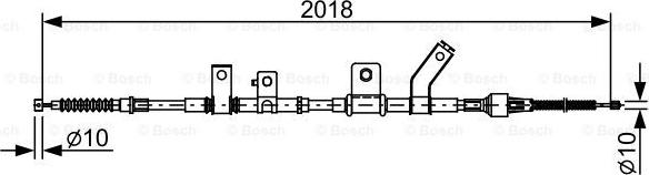 BOSCH 1 987 482 516 - Тросик, cтояночный тормоз autosila-amz.com