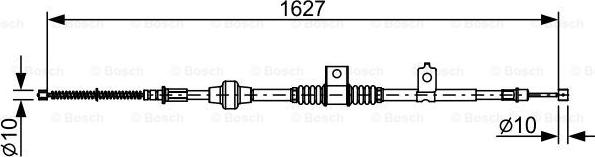 BOSCH 1 987 482 518 - Тросик, cтояночный тормоз autosila-amz.com