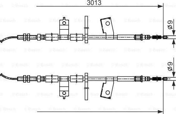 BOSCH 1 987 482 585 - Тросик, cтояночный тормоз autosila-amz.com