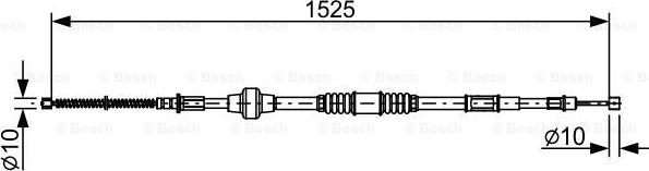 BOSCH 1 987 482 534 - Тросик, cтояночный тормоз autosila-amz.com