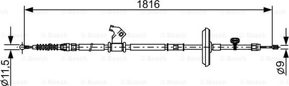 BOSCH 1 987 482 535 - Тросик, cтояночный тормоз autosila-amz.com