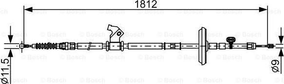 BOSCH 1 987 482 536 - Тросик, cтояночный тормоз autosila-amz.com