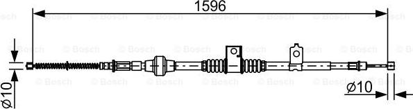 BOSCH 1 987 482 520 - Тросик, cтояночный тормоз autosila-amz.com