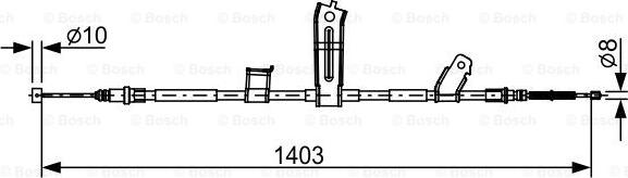 BOSCH 1 987 482 522 - Тросик, cтояночный тормоз autosila-amz.com