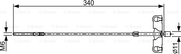 BOSCH 1 987 482 651 - Тросик, cтояночный тормоз autosila-amz.com