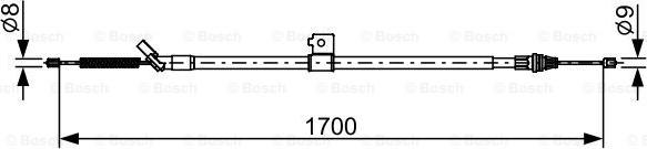 BOSCH 1 987 482 631 - Тросик, cтояночный тормоз autosila-amz.com