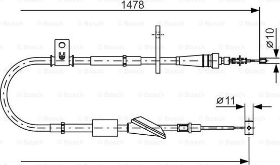 BOSCH 1 987 482 096 - Тросик, cтояночный тормоз autosila-amz.com