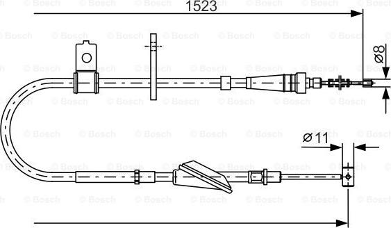 BOSCH 1 987 482 092 - Тросик, cтояночный тормоз autosila-amz.com