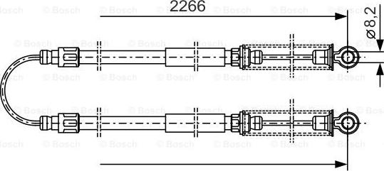 BOSCH 1 987 482 047 - Тросик, cтояночный тормоз autosila-amz.com