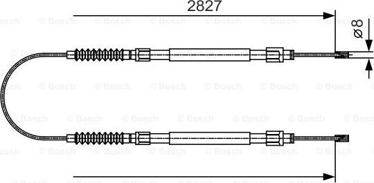 BOSCH 1 987 482 006 - Тросик, cтояночный тормоз autosila-amz.com