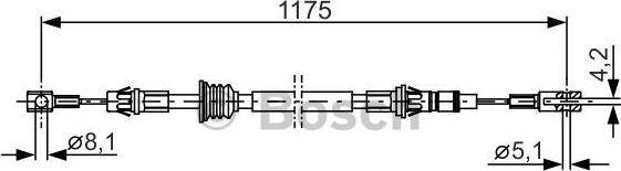 BOSCH 1 987 482 012 - Тросик, cтояночный тормоз autosila-amz.com