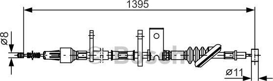 BOSCH 1 987 482 089 - Тросик, cтояночный тормоз autosila-amz.com