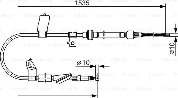 BOSCH 1 987 482 085 - Тросик, cтояночный тормоз autosila-amz.com