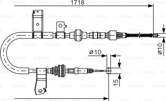 BOSCH 1 987 482 086 - Тросик, cтояночный тормоз autosila-amz.com