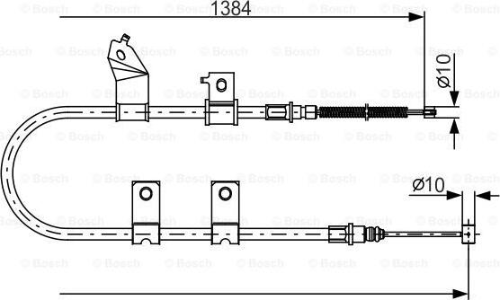 BOSCH 1 987 482 082 - Тросик, cтояночный тормоз autosila-amz.com