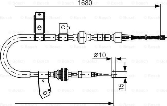 BOSCH 1 987 482 087 - Тросик, cтояночный тормоз autosila-amz.com