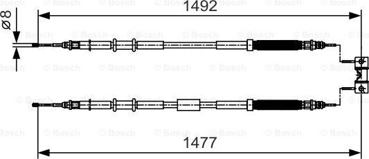 BOSCH 1 987 482 038 - Тросик, cтояночный тормоз autosila-amz.com