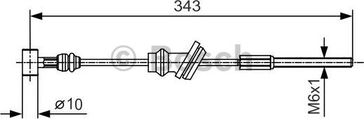 BOSCH 1 987 482 020 - Тросик, cтояночный тормоз autosila-amz.com