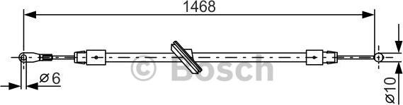 BOSCH 1 987 482 027 - Тросик, cтояночный тормоз autosila-amz.com